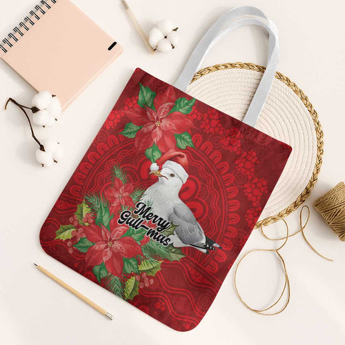 Australian Silver Gull Tote Bag Aboriginal Inspired Christmas - Aussie Hoodie