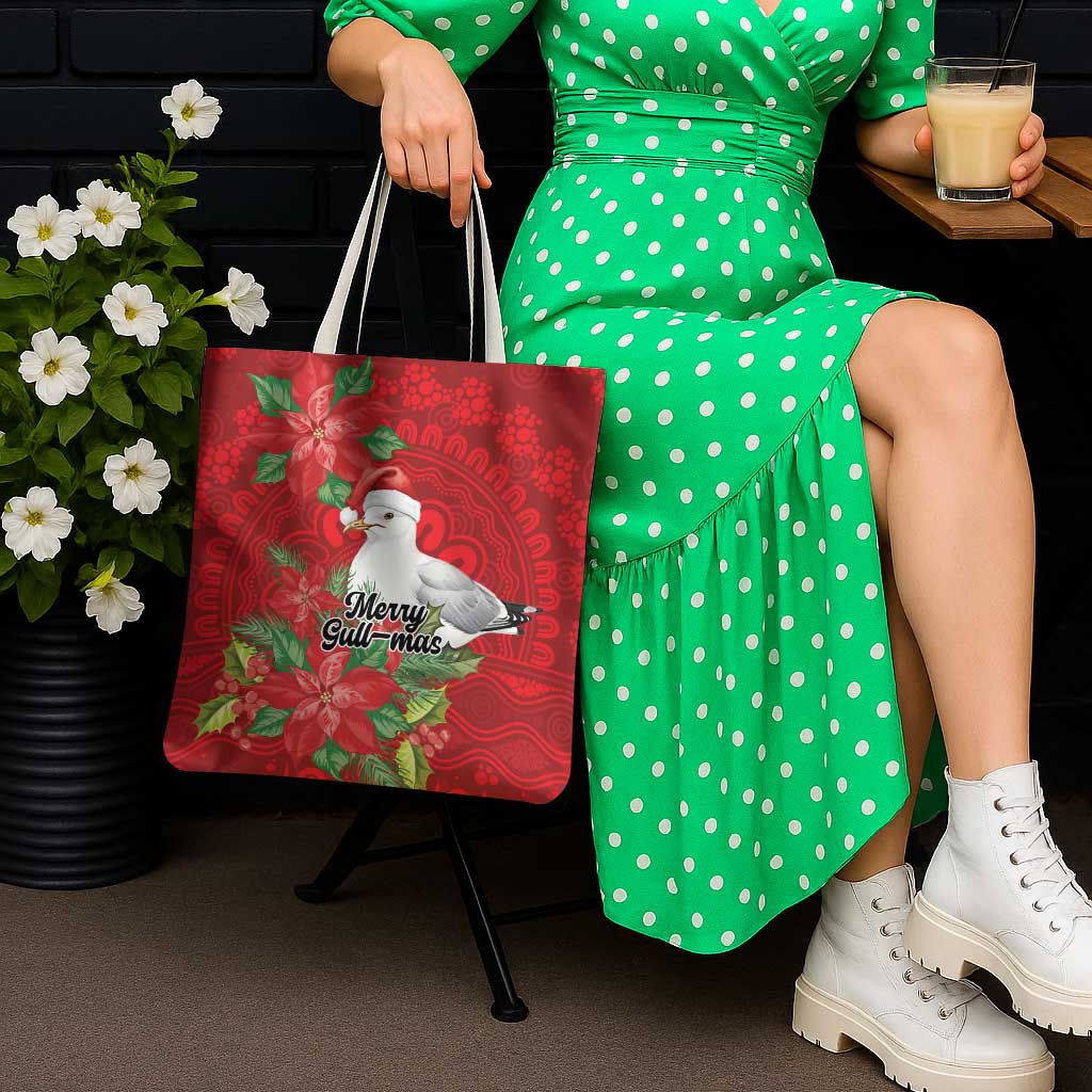 Australian Silver Gull Tote Bag Aboriginal Inspired Christmas - Aussie Hoodie