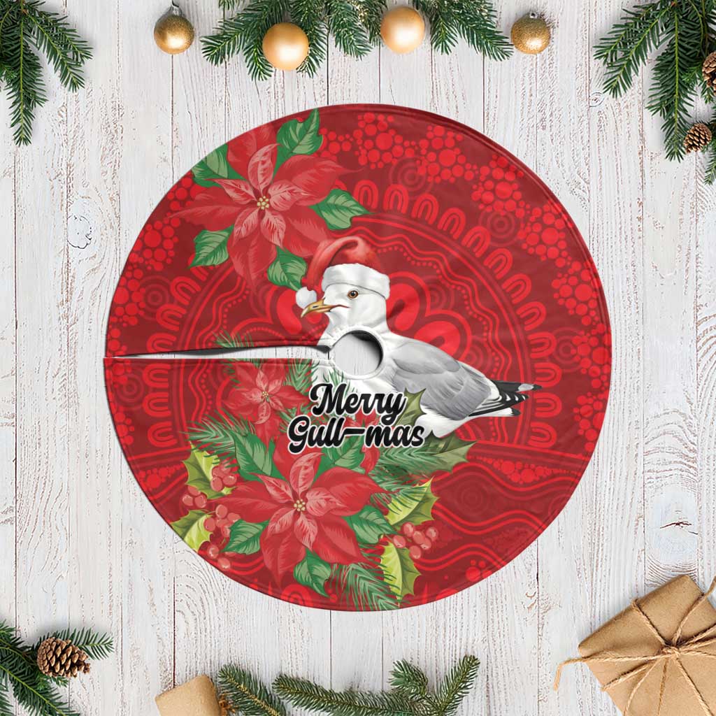 Australian Silver Gull Tree Skirt Aboriginal Inspired Christmas - Aussie Hoodie