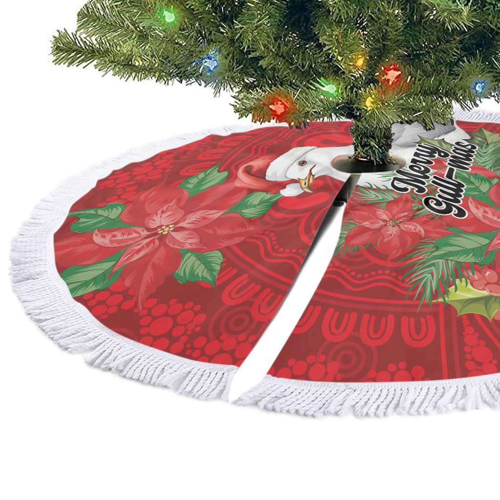 Australian Silver Gull Tree Skirt Aboriginal Inspired Christmas - Aussie Hoodie