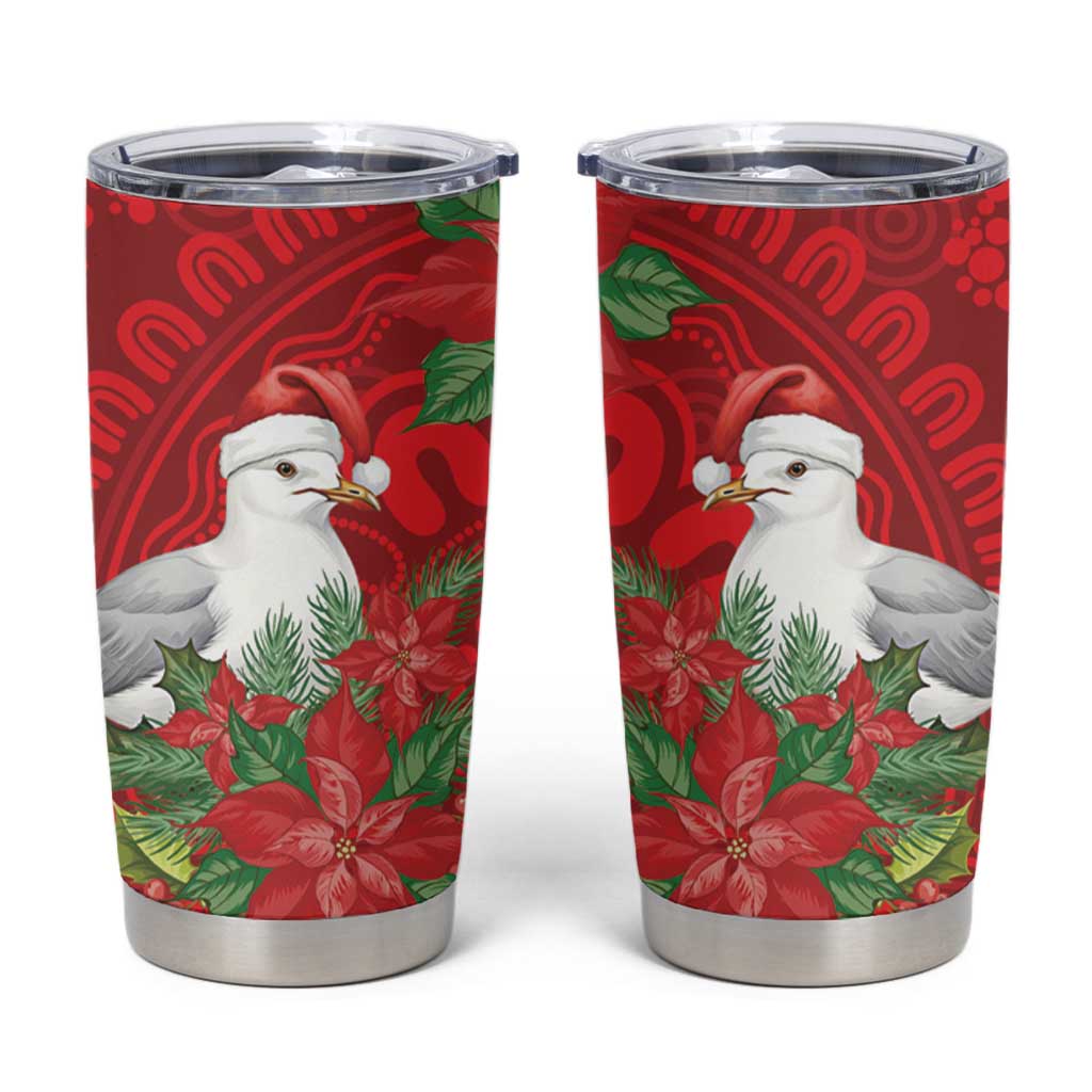 Australian Silver Gull Tumbler Cup Aboriginal Inspired Christmas - Aussie Hoodie
