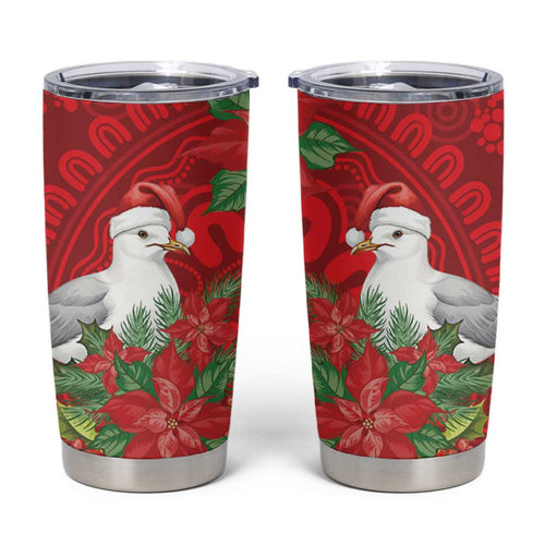 Australian Silver Gull Tumbler Cup Aboriginal Inspired Christmas - Aussie Hoodie