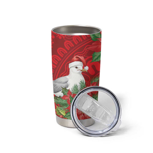 Australian Silver Gull Tumbler Cup Aboriginal Inspired Christmas - Aussie Hoodie