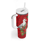 Australian Silver Gull Tumbler With Handle Aboriginal Inspired Christmas - Aussie Hoodie
