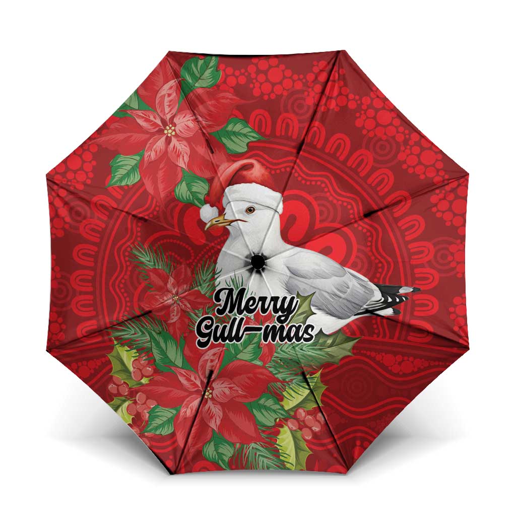 Australian Silver Gull Umbrella Aboriginal Inspired Christmas - Aussie Hoodie