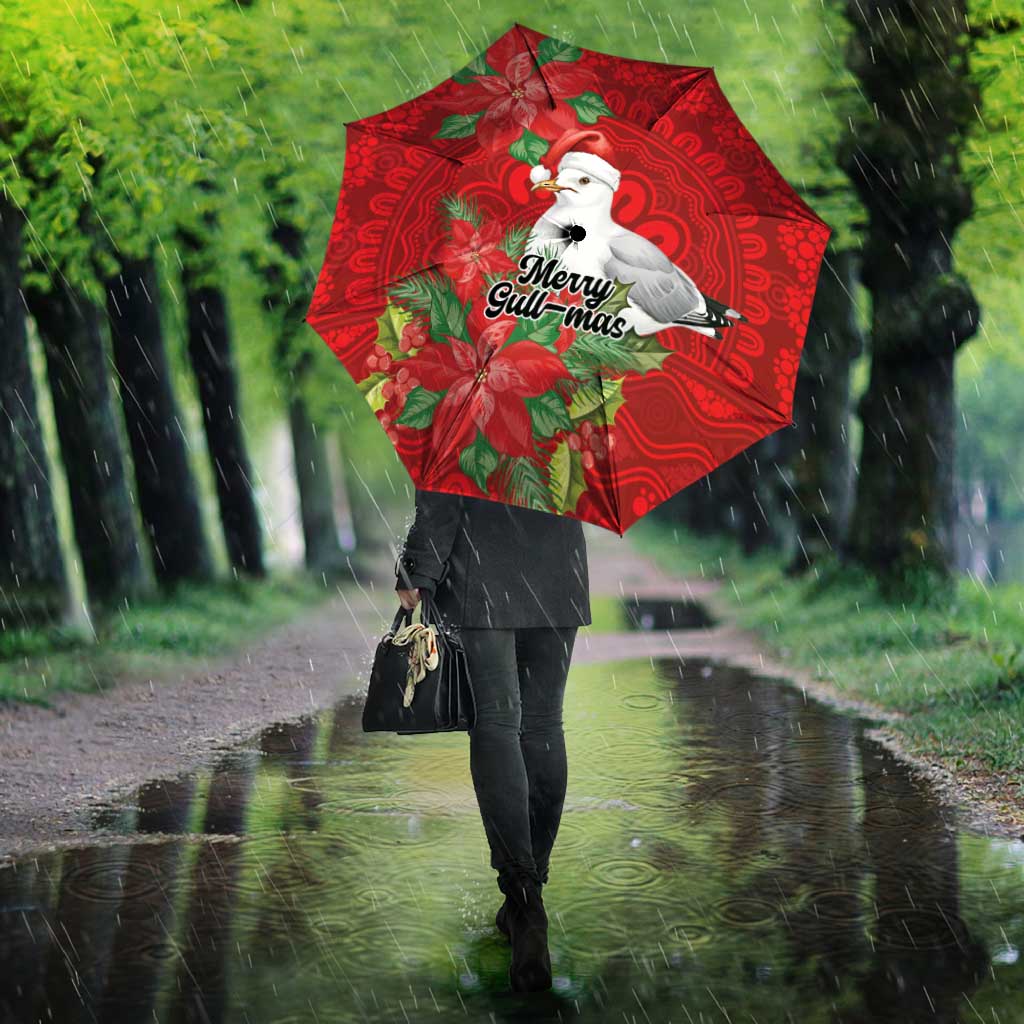 Australian Silver Gull Umbrella Aboriginal Inspired Christmas - Aussie Hoodie