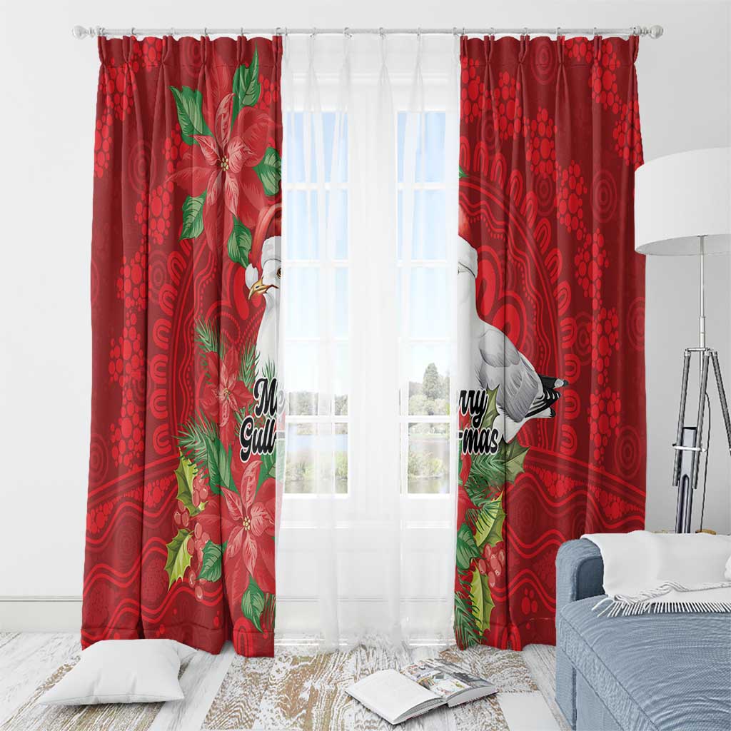 Australian Silver Gull Window Curtain Aboriginal Inspired Christmas - Aussie Hoodie