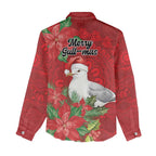 Australian Silver Gull Women Casual Shirt Aboriginal Inspired Christmas - Aussie Hoodie