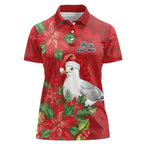 Australian Silver Gull Women Polo Shirt Aboriginal Inspired Christmas - Aussie Hoodie