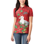 Australian Silver Gull Women Polo Shirt Aboriginal Inspired Christmas - Aussie Hoodie