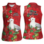 Australian Silver Gull Women Sleeveless Polo Shirt Aboriginal Inspired Christmas - Aussie Hoodie
