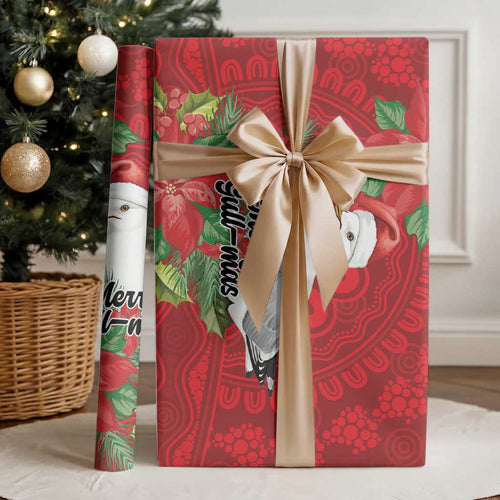 Australian Silver Gull Wrapping Paper Aboriginal Inspired Christmas - Aussie Hoodie