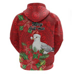 Australian Silver Gull Zip Hoodie Aboriginal Inspired Christmas - Aussie Hoodie