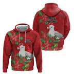 Australian Silver Gull Zip Hoodie Aboriginal Inspired Christmas - Aussie Hoodie