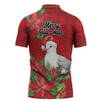 Australian Silver Gull Zipper Polo Shirt Aboriginal Inspired Christmas - Aussie Hoodie