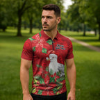 Australian Silver Gull Zipper Polo Shirt Aboriginal Inspired Christmas - Aussie Hoodie