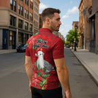 Australian Silver Gull Zipper Polo Shirt Aboriginal Inspired Christmas - Aussie Hoodie