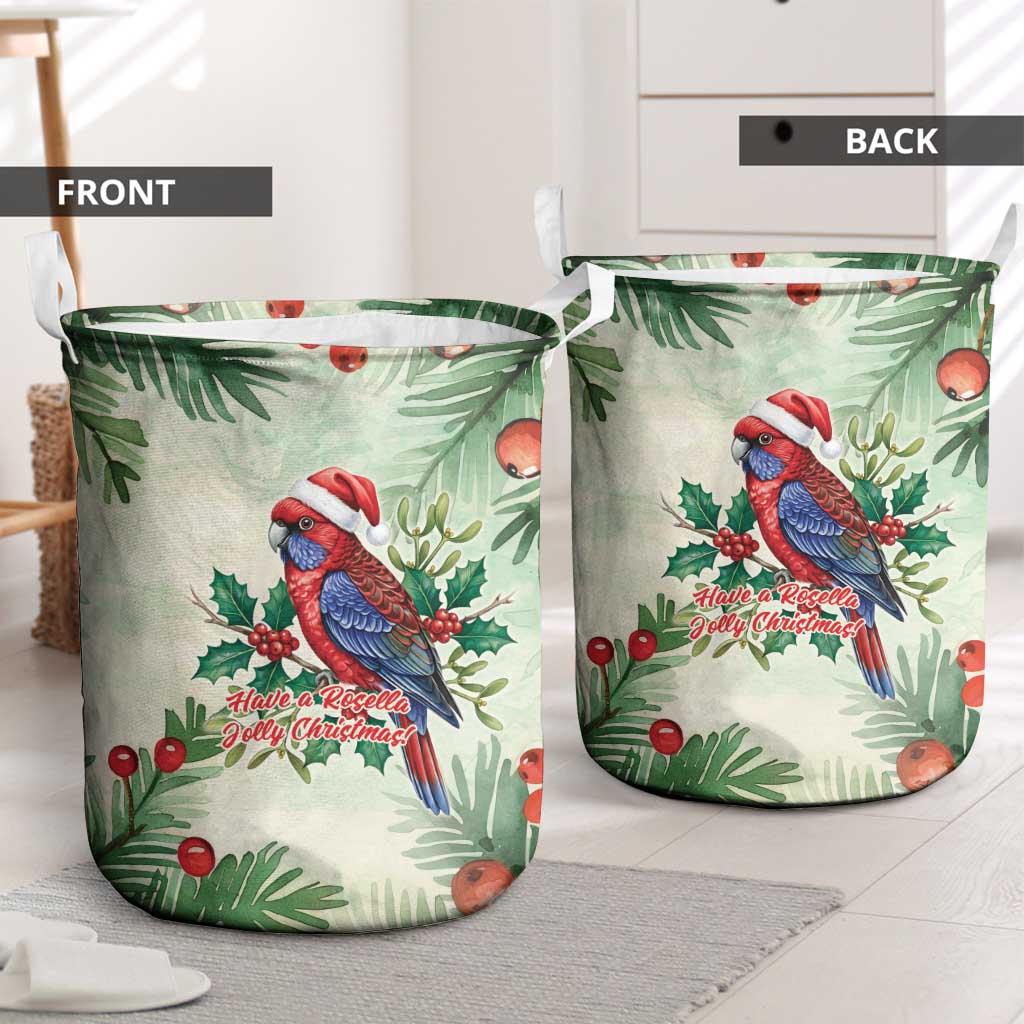 Watercolor Floral Crimson Rosella Laundry Basket It’s Aussie Christmas Time! - Aussie Hoodie