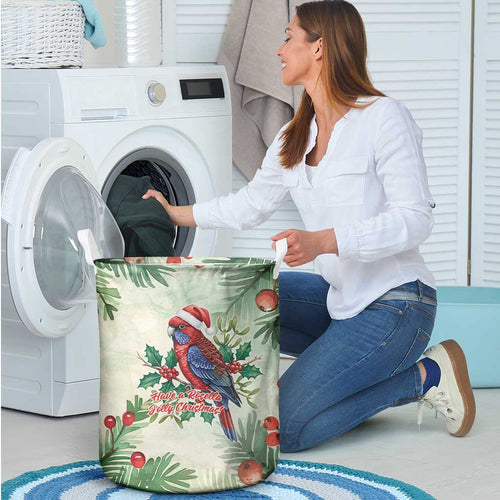 Watercolor Floral Crimson Rosella Laundry Basket It’s Aussie Christmas Time! - Aussie Hoodie