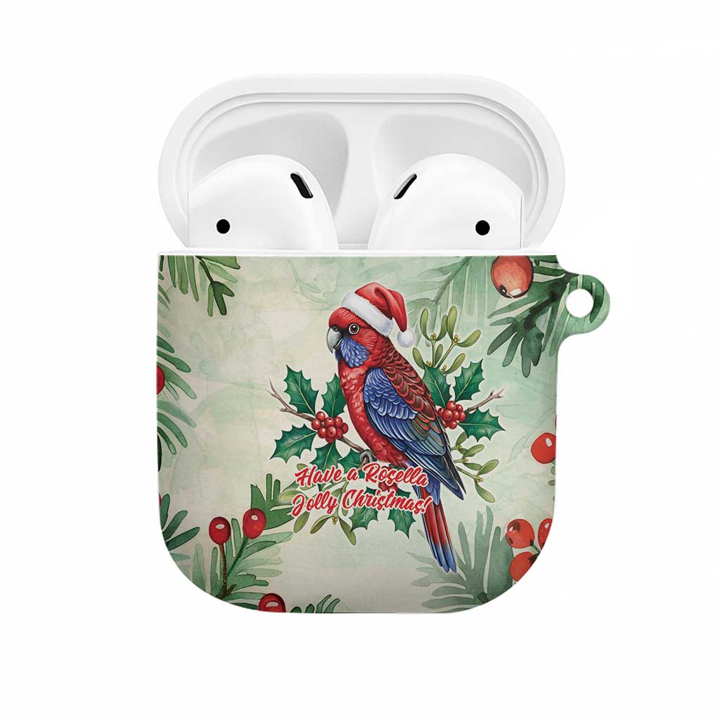 Watercolor Floral Crimson Rosella AirPods Case It’s Aussie Christmas Time! - Aussie Hoodie