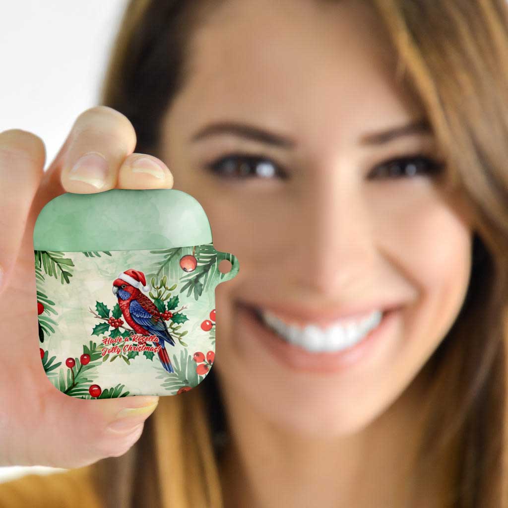 Watercolor Floral Crimson Rosella AirPods Case It’s Aussie Christmas Time! - Aussie Hoodie