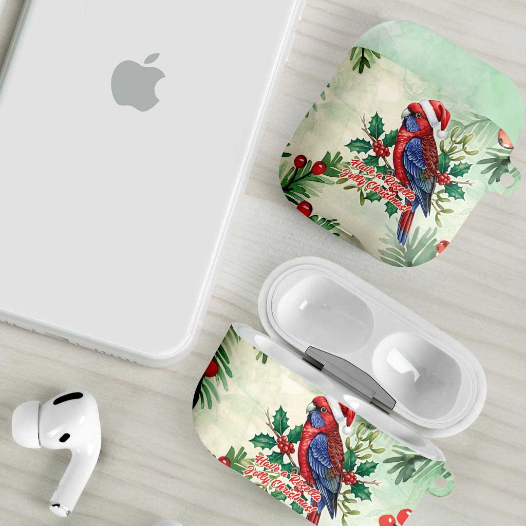Watercolor Floral Crimson Rosella AirPods Case It’s Aussie Christmas Time! - Aussie Hoodie