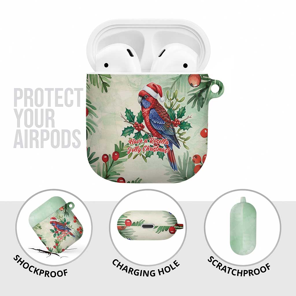 Watercolor Floral Crimson Rosella AirPods Case It’s Aussie Christmas Time! - Aussie Hoodie