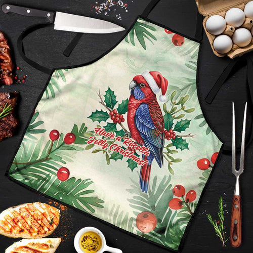 Watercolor Floral Crimson Rosella Apron It’s Aussie Christmas Time! - Aussie Hoodie