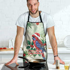 Watercolor Floral Crimson Rosella Apron It’s Aussie Christmas Time! - Aussie Hoodie