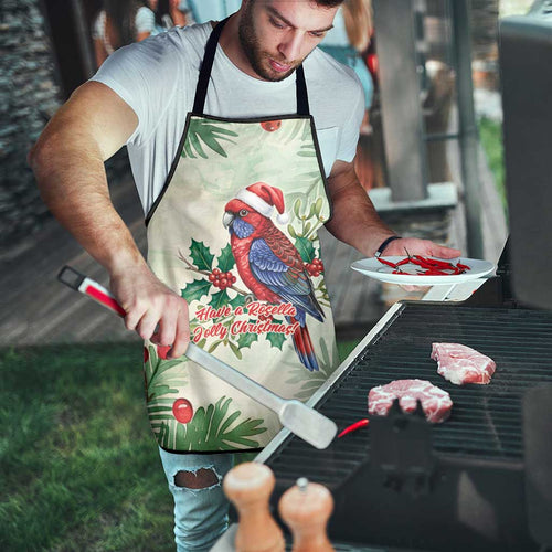 Watercolor Floral Crimson Rosella Apron It’s Aussie Christmas Time! - Aussie Hoodie