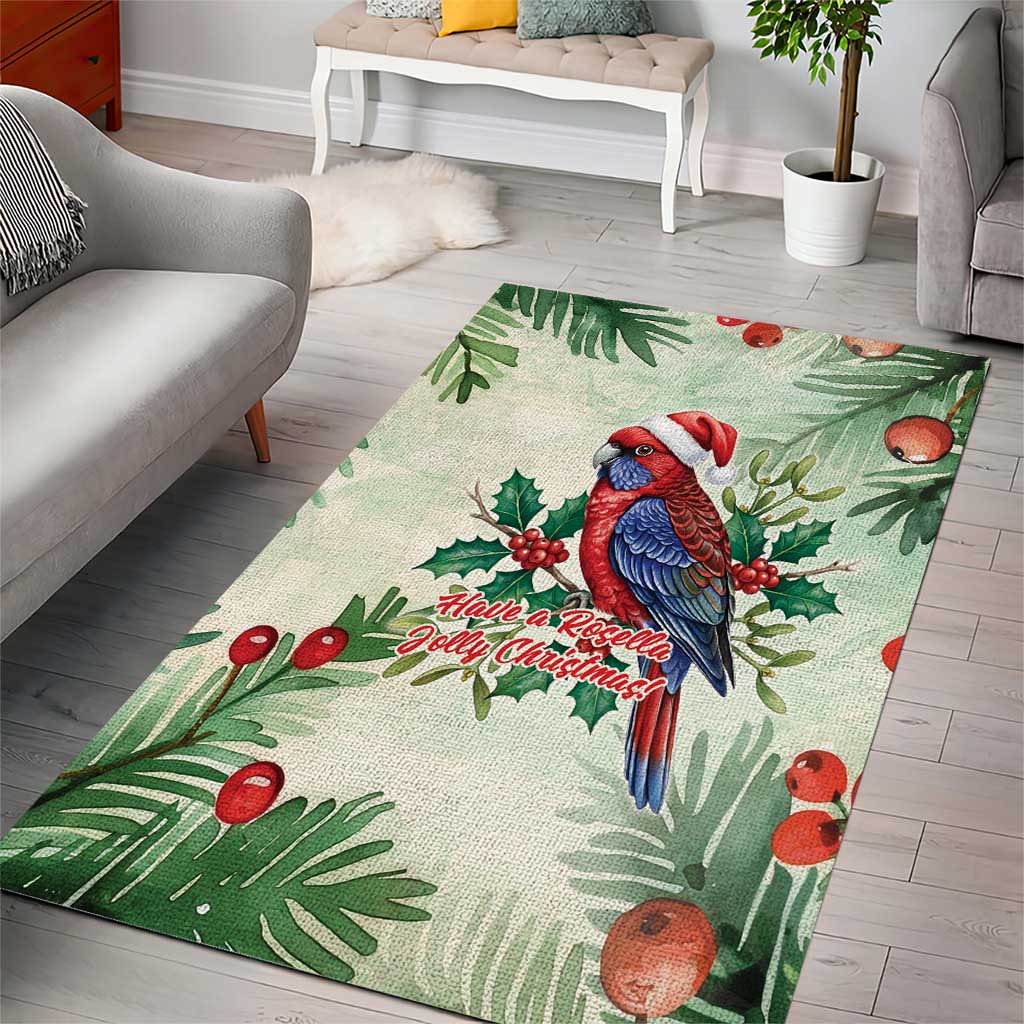 Watercolor Floral Crimson Rosella Area Rug It’s Aussie Christmas Time! - Aussie Hoodie
