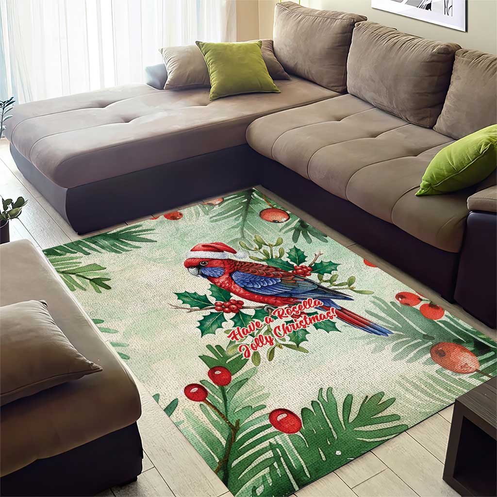 Watercolor Floral Crimson Rosella Area Rug It’s Aussie Christmas Time! - Aussie Hoodie