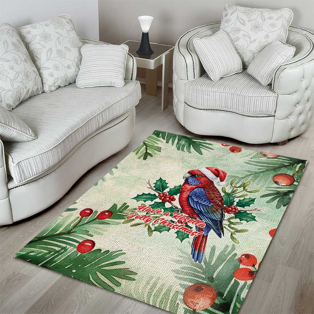 Watercolor Floral Crimson Rosella Area Rug It’s Aussie Christmas Time! - Aussie Hoodie