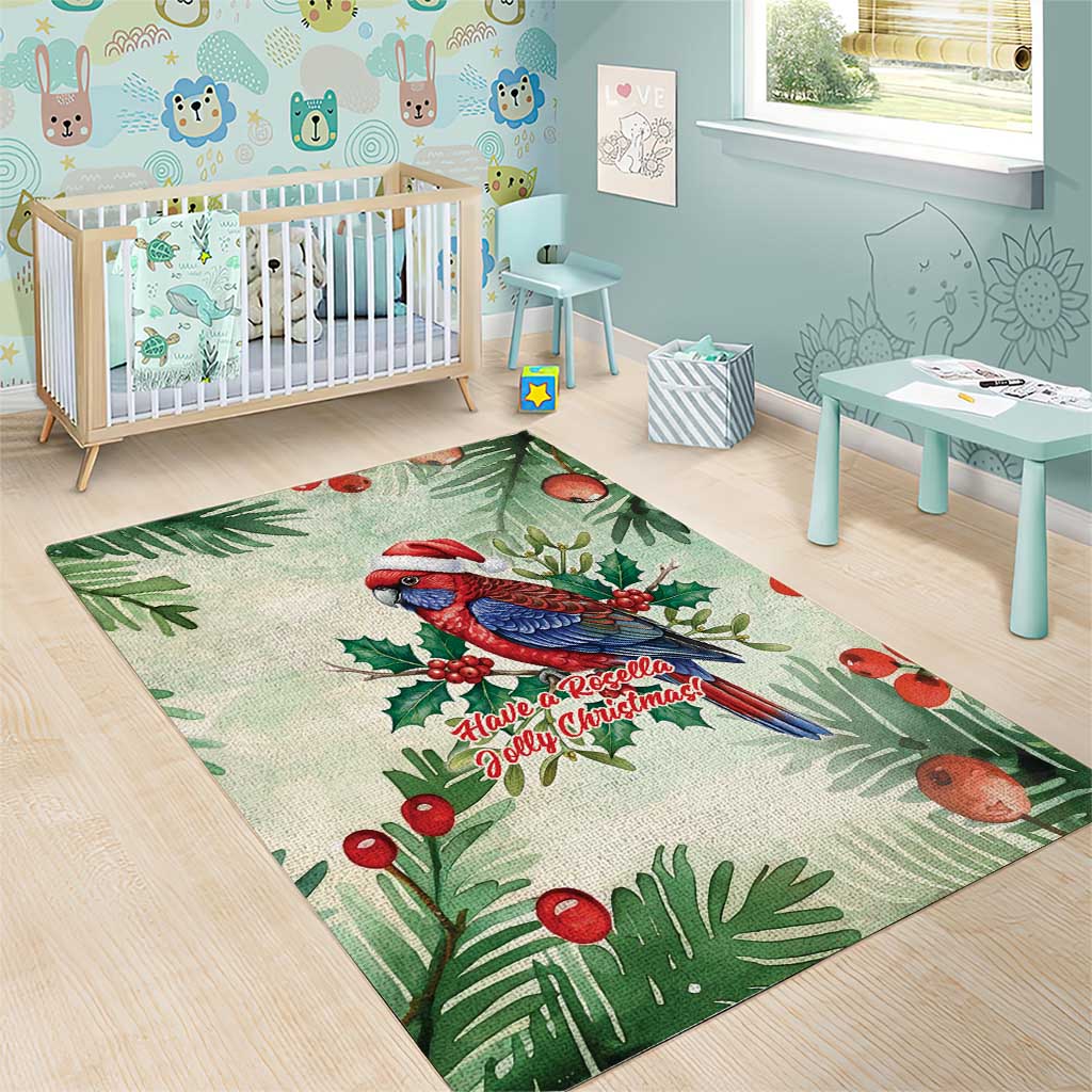 Watercolor Floral Crimson Rosella Area Rug It’s Aussie Christmas Time! - Aussie Hoodie