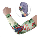 Watercolor Floral Crimson Rosella Arm Sleeves It’s Aussie Christmas Time! - Aussie Hoodie