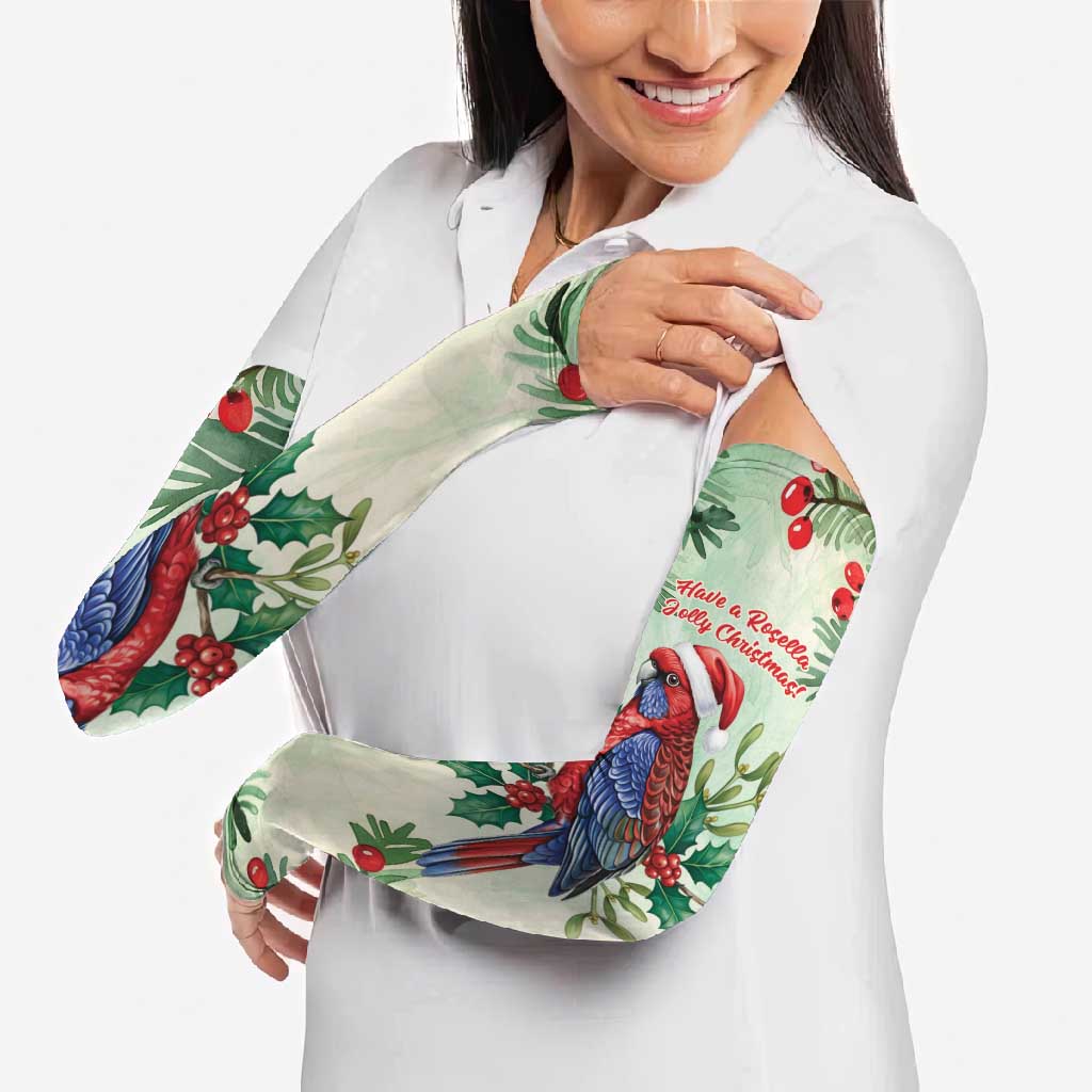 Watercolor Floral Crimson Rosella Arm Sleeves It’s Aussie Christmas Time! - Aussie Hoodie