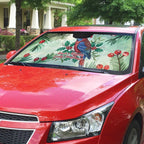 Watercolor Floral Crimson Rosella Auto Sun Shade It’s Aussie Christmas Time! - Aussie Hoodie