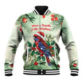 Watercolor Floral Crimson Rosella Baseball Jacket It’s Aussie Christmas Time! - Aussie Hoodie