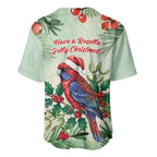 Watercolor Floral Crimson Rosella Baseball Jersey It’s Aussie Christmas Time! - Aussie Hoodie