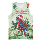 Watercolor Floral Crimson Rosella Basketball Jersey It’s Aussie Christmas Time! - Aussie Hoodie