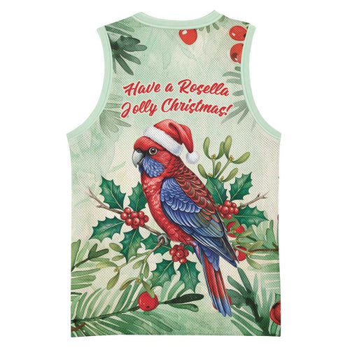 Watercolor Floral Crimson Rosella Basketball Jersey It’s Aussie Christmas Time! - Aussie Hoodie