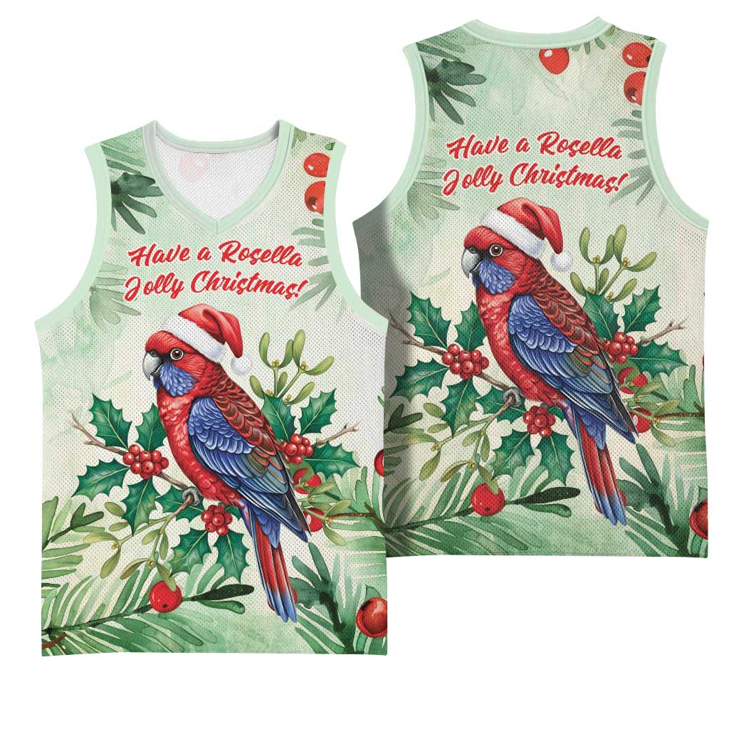 Watercolor Floral Crimson Rosella Basketball Jersey It’s Aussie Christmas Time! - Aussie Hoodie