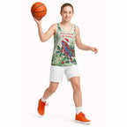 Watercolor Floral Crimson Rosella Basketball Jersey It’s Aussie Christmas Time! - Aussie Hoodie