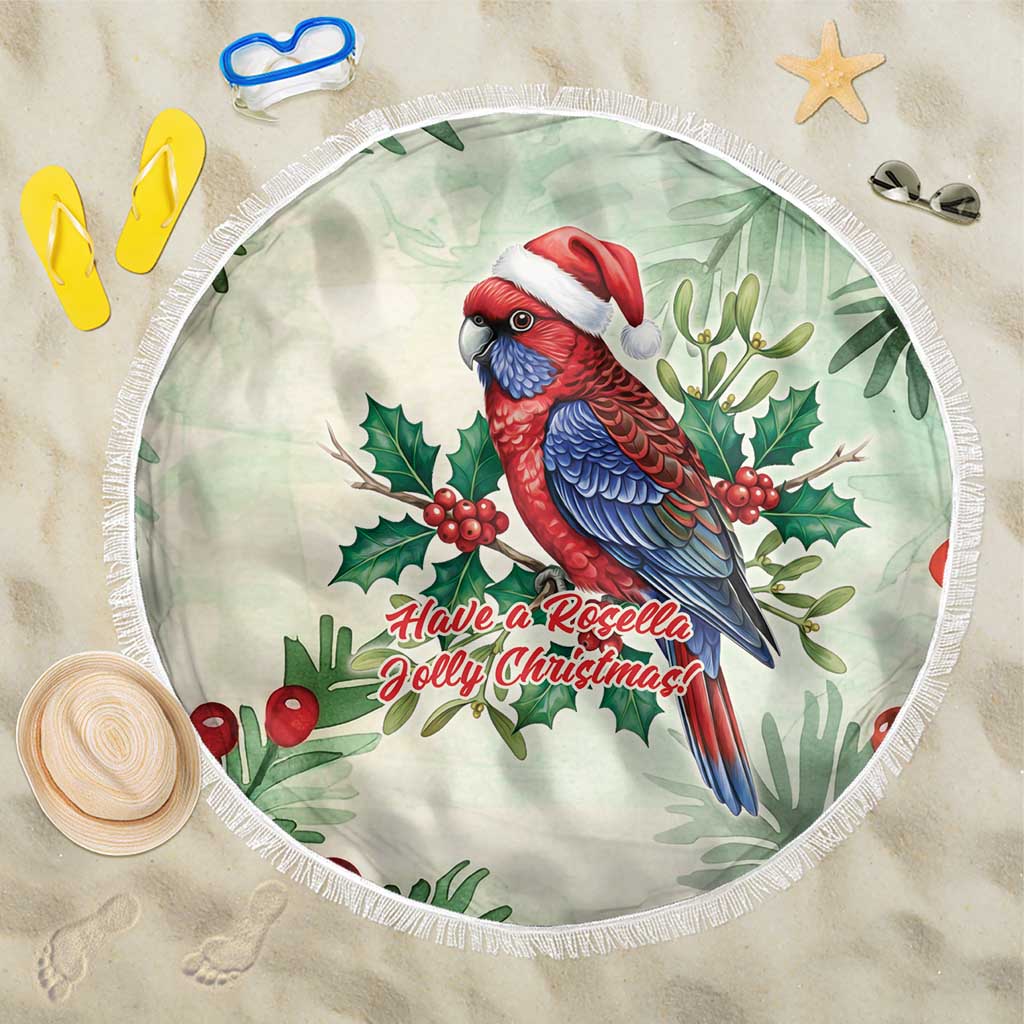 Watercolor Floral Crimson Rosella Beach Blanket It’s Aussie Christmas Time! - Aussie Hoodie