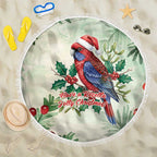 Watercolor Floral Crimson Rosella Beach Blanket It’s Aussie Christmas Time! - Aussie Hoodie