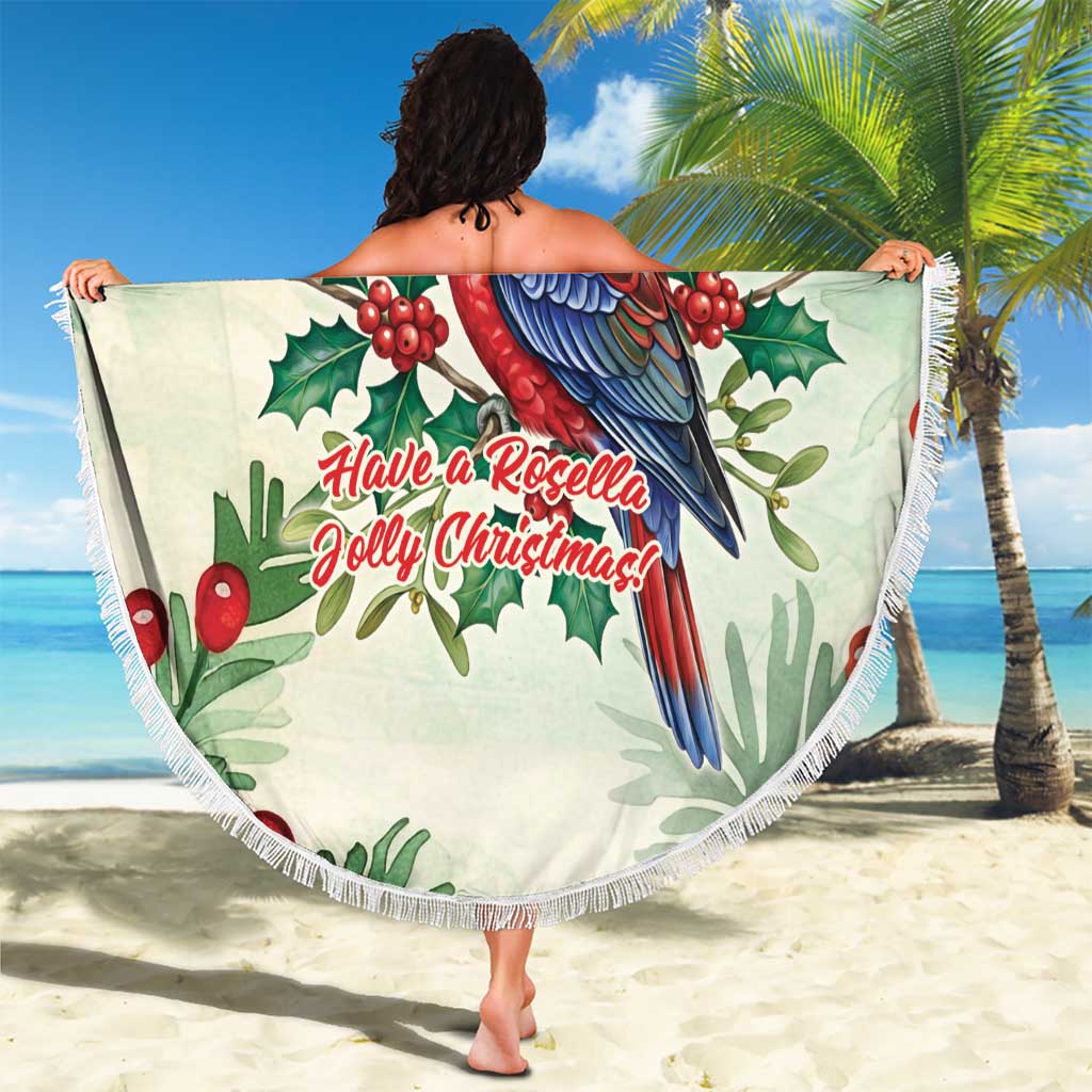 Watercolor Floral Crimson Rosella Beach Blanket It’s Aussie Christmas Time! - Aussie Hoodie