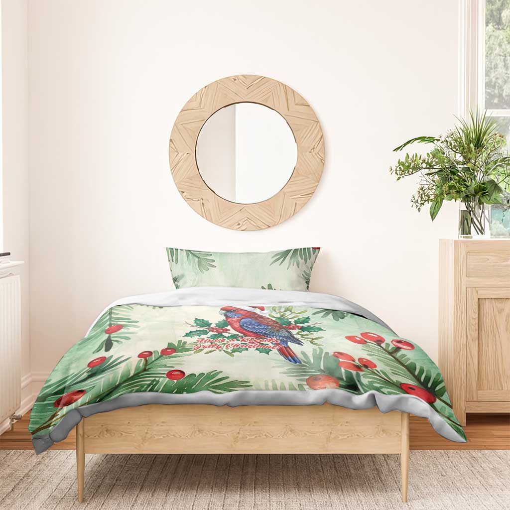 Watercolor Floral Crimson Rosella Bedding Set It’s Aussie Christmas Time! - Aussie Hoodie