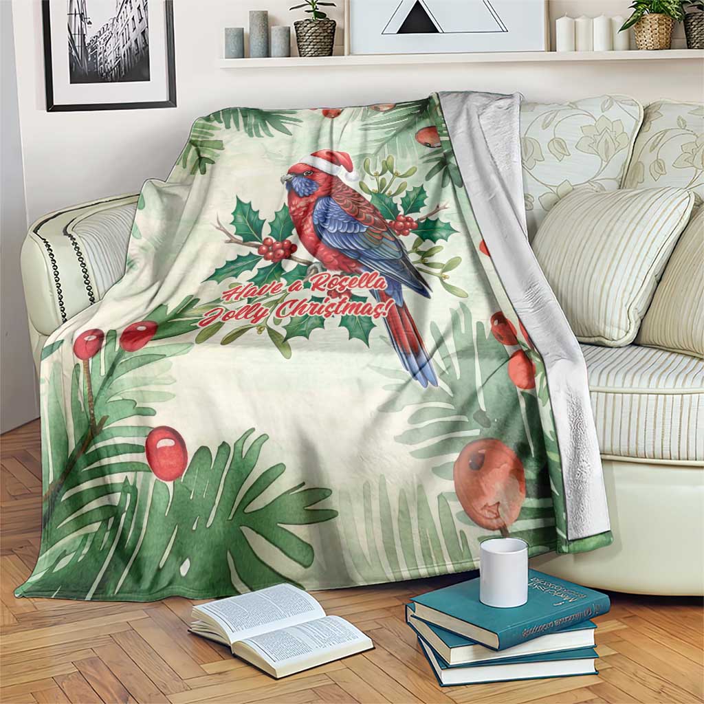 Watercolor Floral Crimson Rosella Blanket It’s Aussie Christmas Time! - Aussie Hoodie