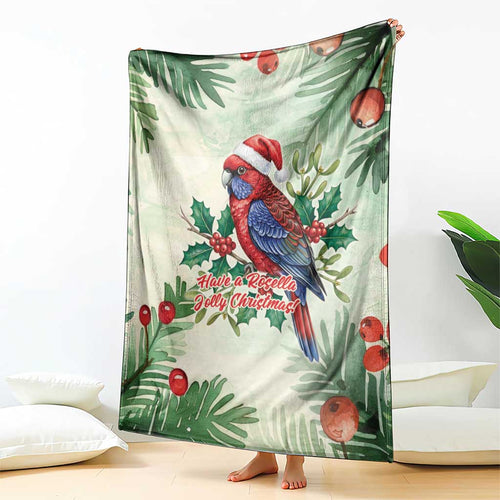 Watercolor Floral Crimson Rosella Blanket It’s Aussie Christmas Time! - Aussie Hoodie