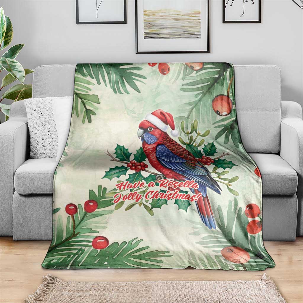 Watercolor Floral Crimson Rosella Blanket It’s Aussie Christmas Time! - Aussie Hoodie